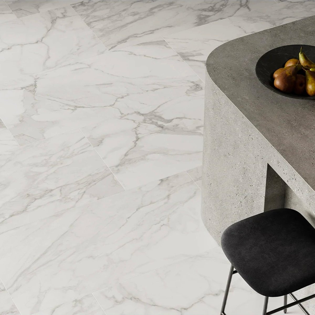 Anatolia Tile 24X24 Plata Statuario P Polished 4500-0961-0 Statuario Brina 24x24 Polished - premium natural stone mosaic tile from Anatolia Tile, available at PoshHaus showroom in Keene, NH