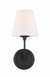 Libby Langdon for Crystorama Sylvan 1 Light Black Forged Sconce 2441-OP-BF
