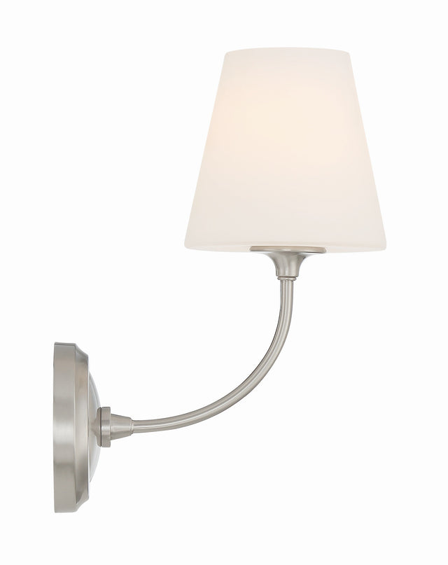 Libby Langdon for Crystorama Sylvan 1 Light Black Forged Sconce 2441-OP-BF