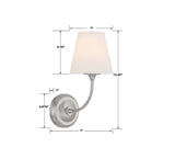 Libby Langdon for Crystorama Sylvan 1 Light Black Forged Sconce 2441-OP-BF