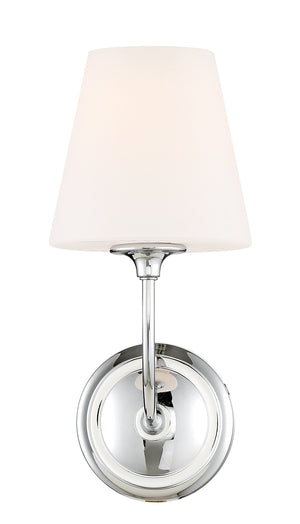 Libby Langdon for Crystorama Sylvan 1 Light Black Forged Sconce 2441-OP-BF