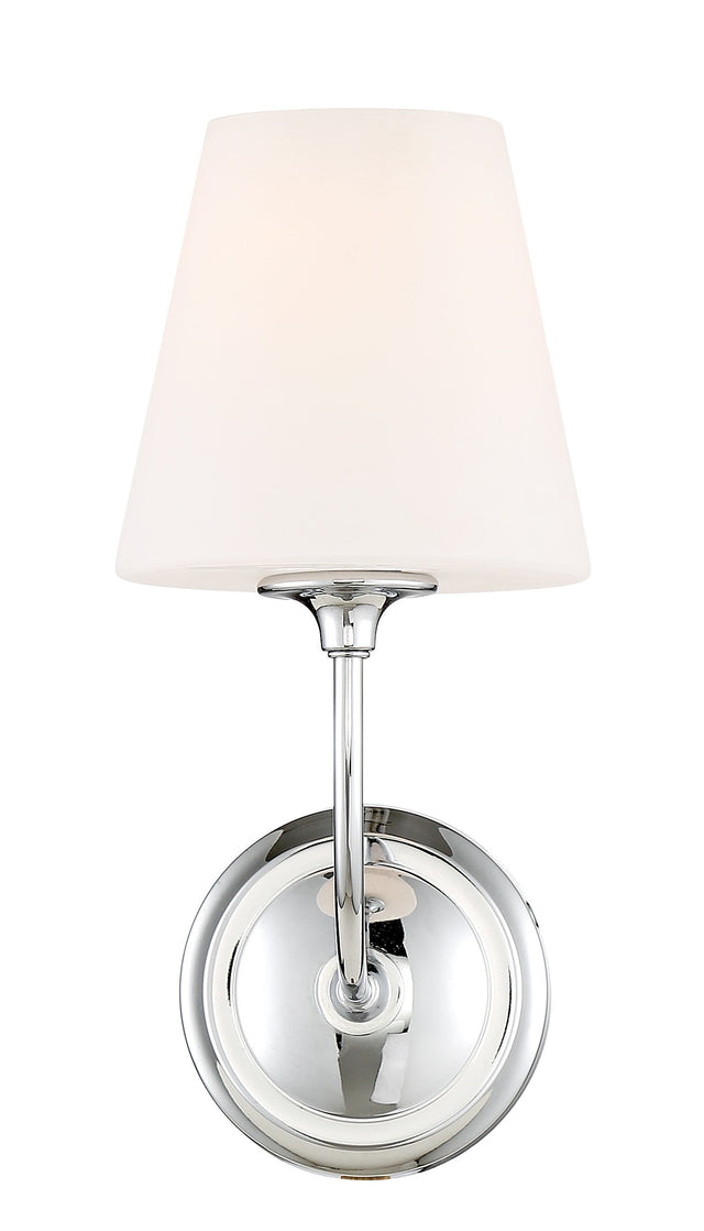 Libby Langdon for Crystorama Sylvan 1 Light Black Forged Sconce 2441-OP-BF