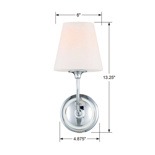 Libby Langdon for Crystorama Sylvan 1 Light Black Forged Sconce 2441-OP-BF