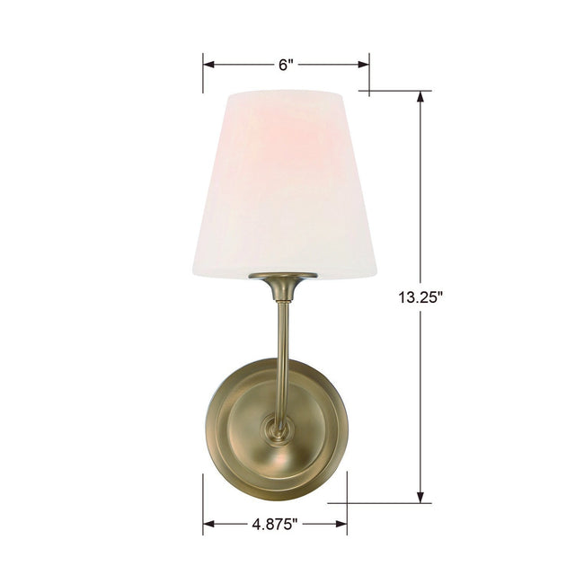Libby Langdon for Crystorama Sylvan 1 Light Black Forged Sconce 2441-OP-BF