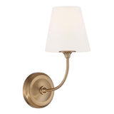 Libby Langdon for Crystorama Sylvan 1 Light Black Forged Sconce 2441-OP-BF