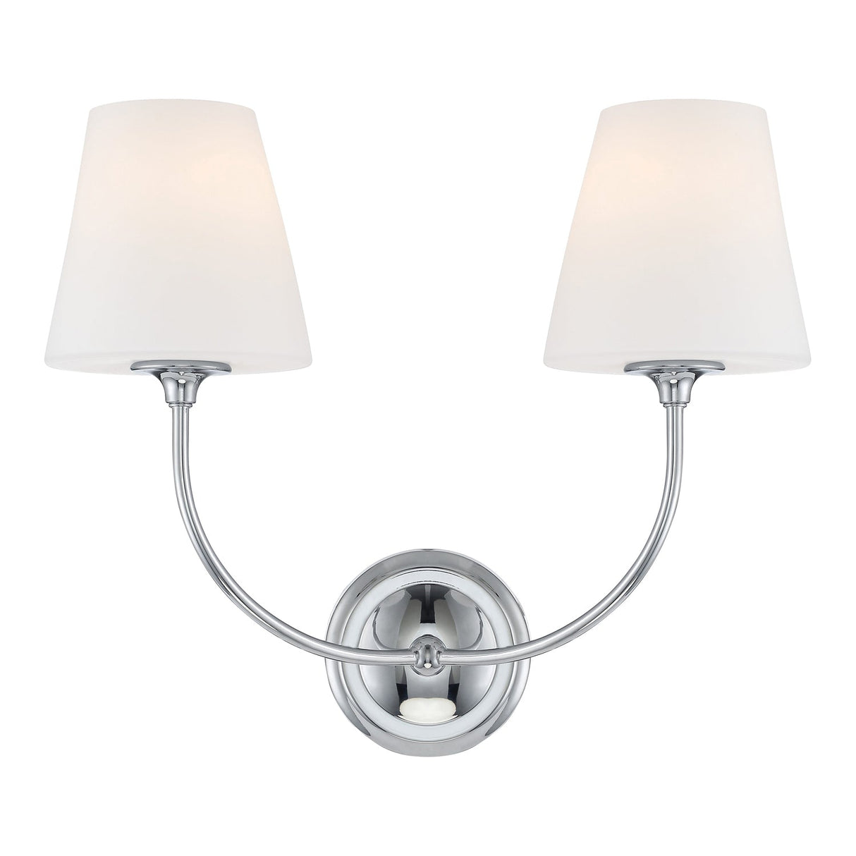 Libby Langdon for Crystorama Sylvan 2 Light Polished Chrome Sconce 2442-OP-CH