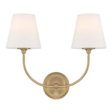 Libby Langdon for Crystorama Sylvan 2 Light Vibrant Gold Sconce 2442-OP-VG