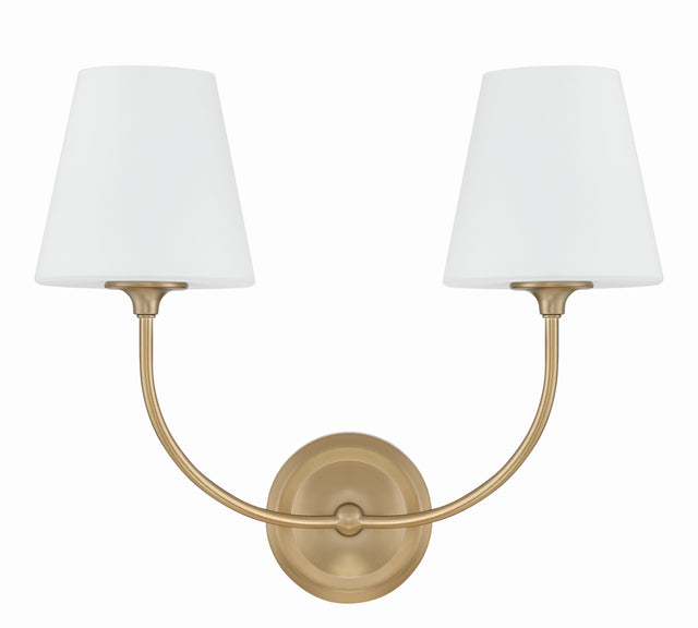 Libby Langdon for Crystorama Sylvan 2 Light Black Forged Sconce 2442-OP-BF