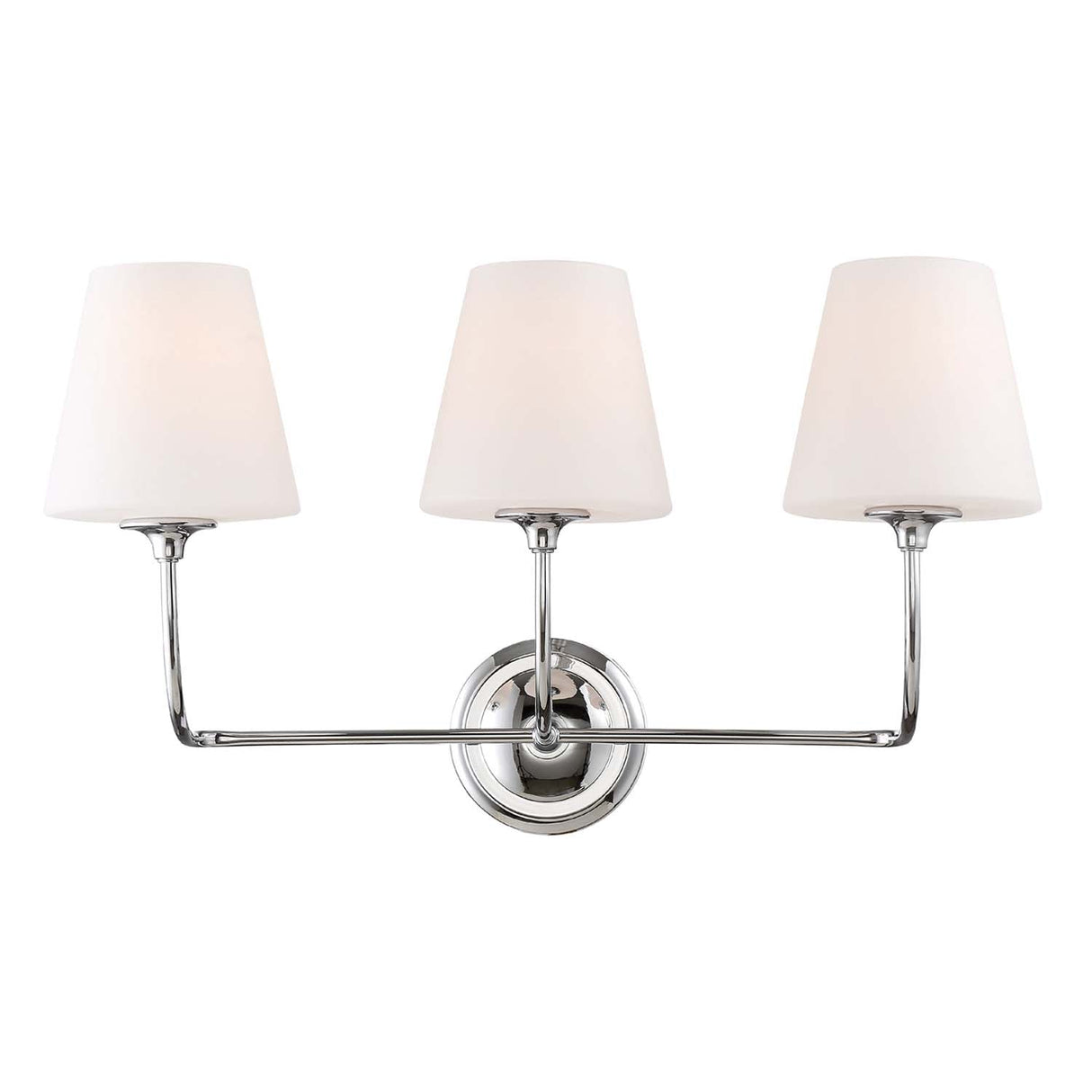 Libby Langdon for Crystorama Sylvan 3 Light Polished Chrome Bathroom Vanity 2443-OP-CH