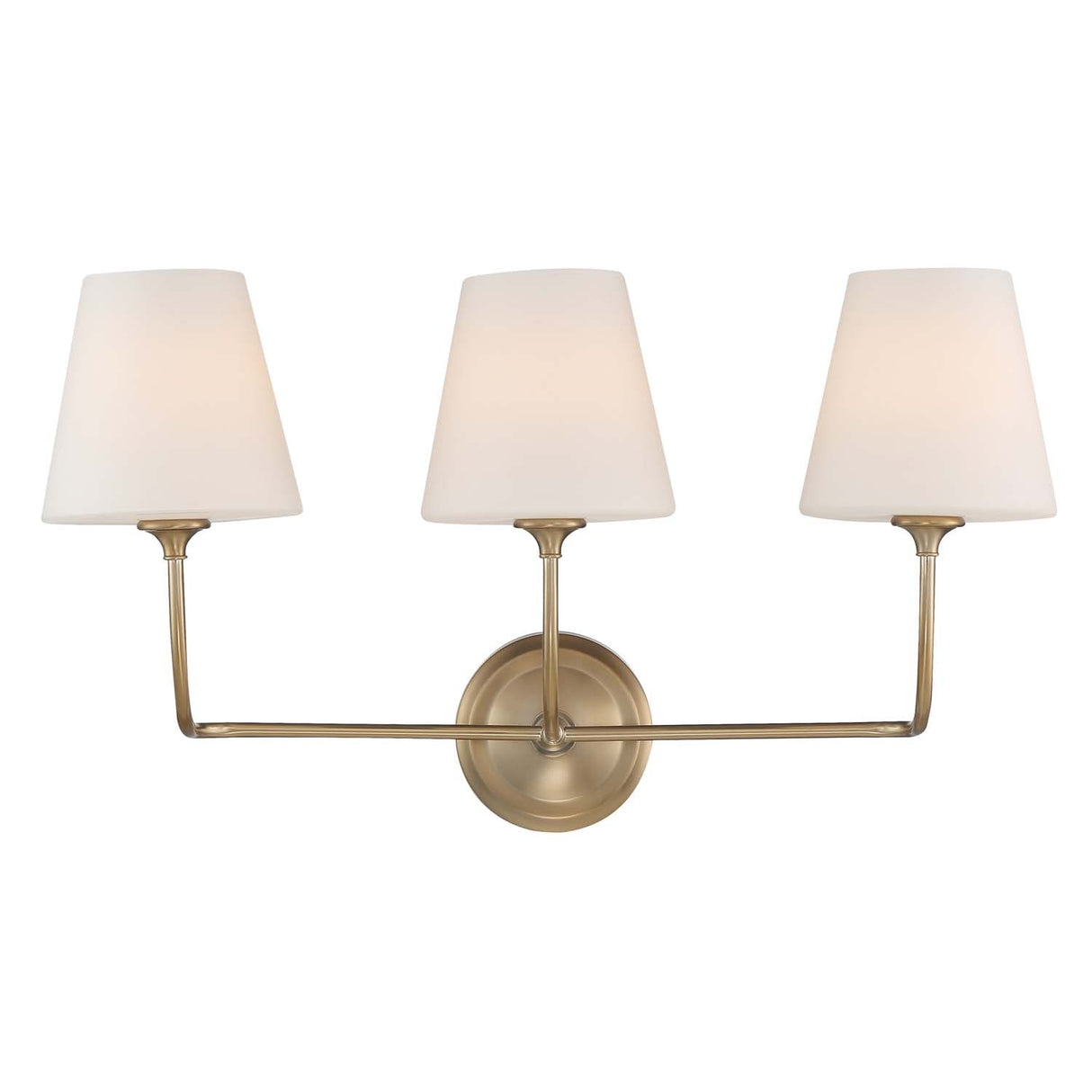 Libby Langdon for Crystorama Sylvan 3 Light Vibrant Gold Bathroom Vanity 2443-OP-VG