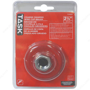 Task T25681 Steel Industrial Crimp Cup for Angle Grinders, 5 in