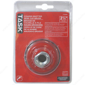 Task T25685 Steel Industrial Knotted Cup for Angle Grinders, 2 3/4 in