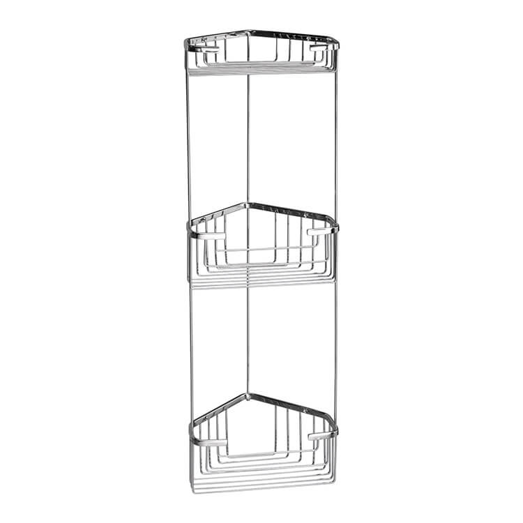 Wire Corner Triple Shower Basket