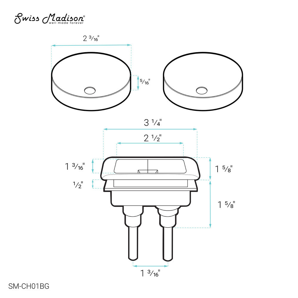 Toilet Hardware, Rose Gold (SM-1T106HBG, SM-1T117HBG)