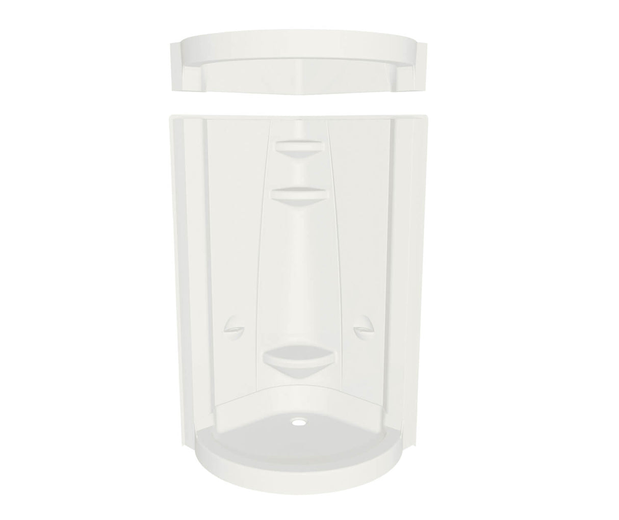 MAAX 102996-000-001-103 Freestyle 37 Round 37 x 37 Acrylic Corner Center Drain Two-Piece Shower in White