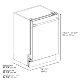 ZLINE 24 in. Tallac Series 3rd Rack Dishwasher with White Matte Panel and Traditional Handle, 51dBa (DWV-WM-24)