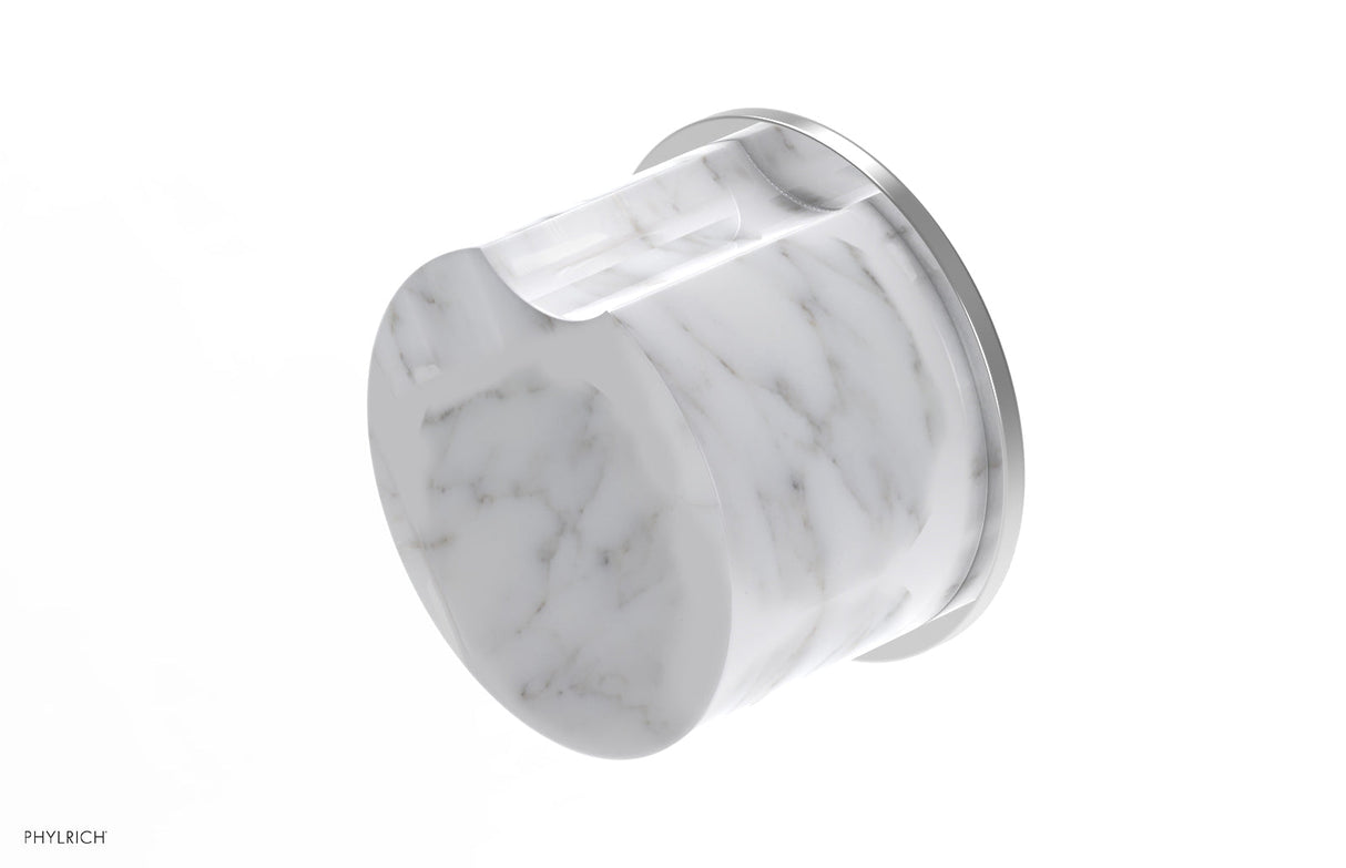 Phylrich 250-90-026X031 CIRC Cabinet Knob - White Marble 250-90