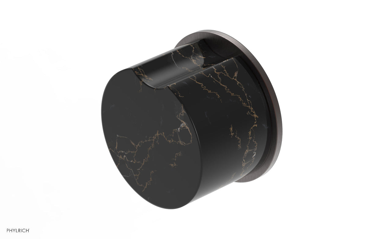 Phylrich 250-90-05WX030 CIRC Cabinet Knob - Black Marble 250-90 - Weathered Copper