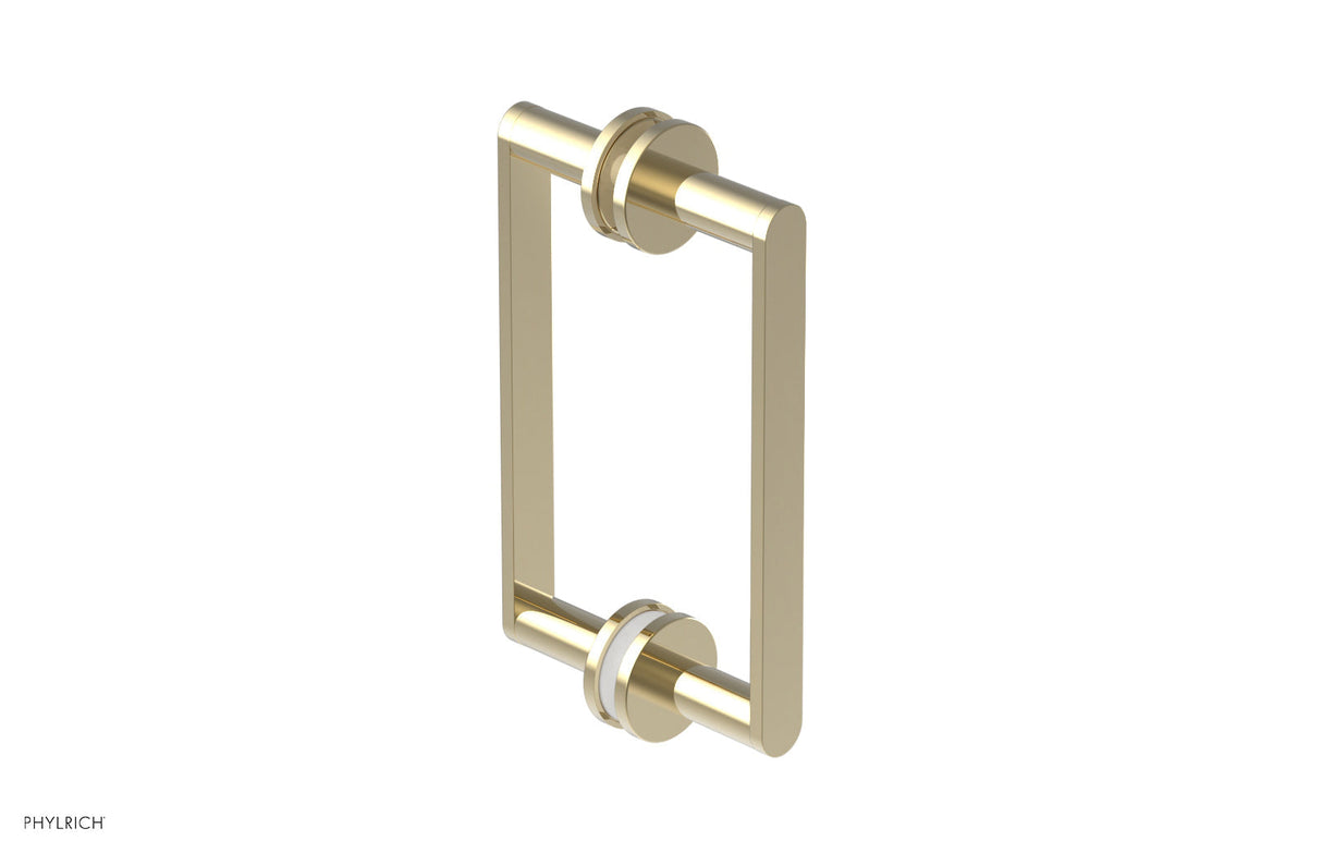 Phylrich 183-93-08-03U Contemporary 8" Double Sided Shower Pull 183-93-08 - Polished Brass Uncoated