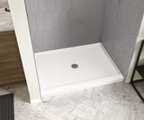 MAAX 106767-000-002-000 Icon 4842 AcrylX Alcove Shower Base with Center Drain in White