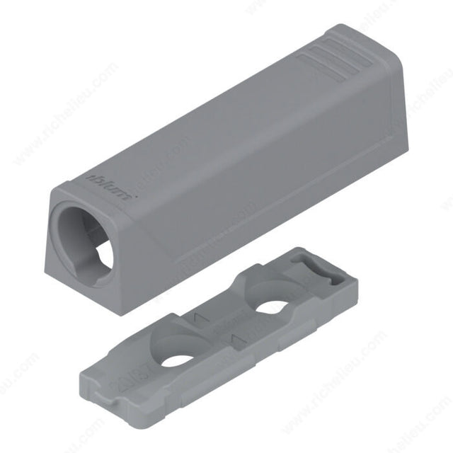 Blum 9561201 TIP-ON for door - Straight adapter plate - Short version, Gray