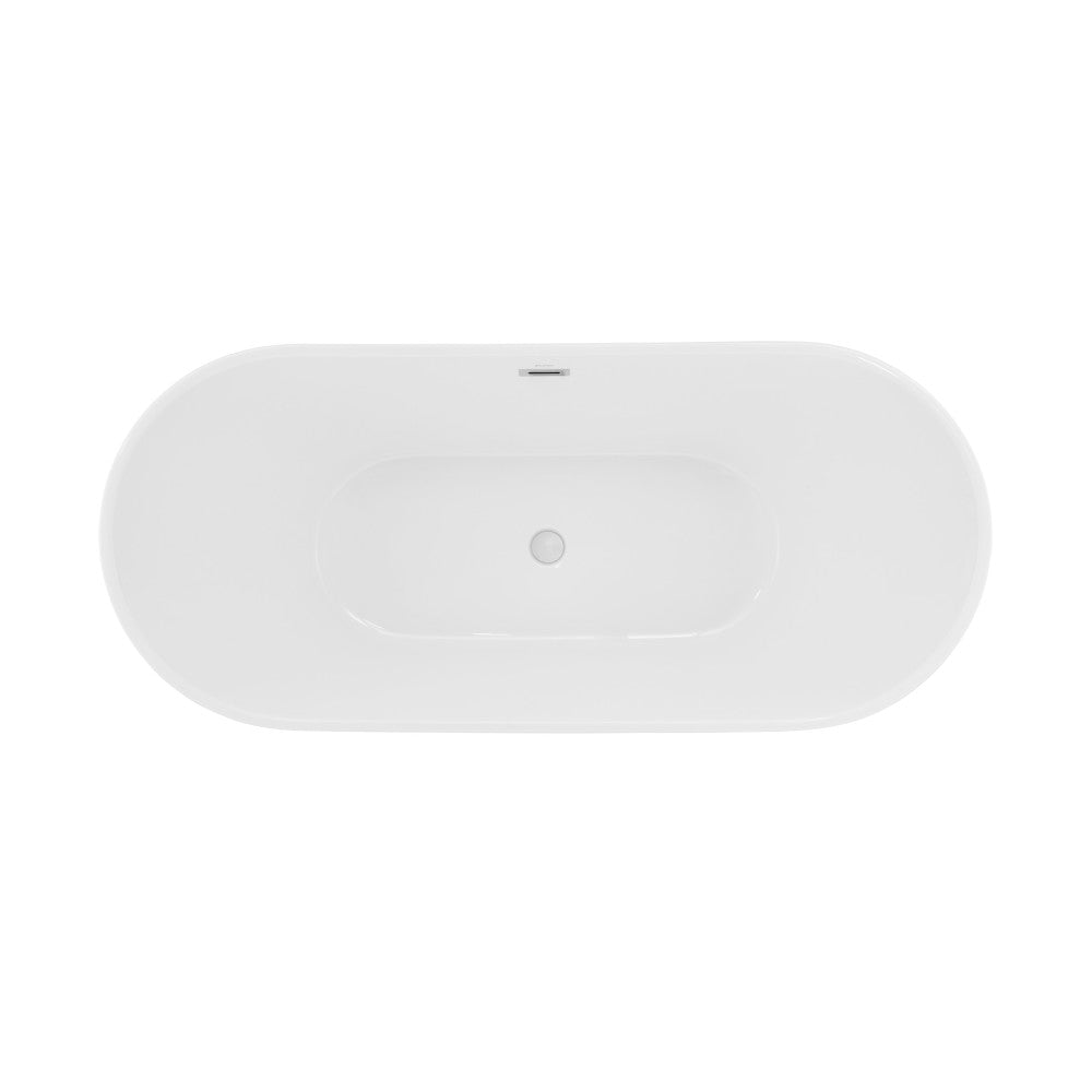 Ivy 60" Double Slipper Freestanding Bathtub