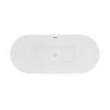 Ivy 60" Double Slipper Freestanding Bathtub