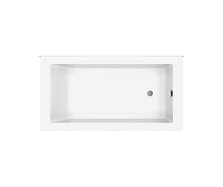 MAAX 410011-000-001-102 ModulR 6032 (Without Armrests) Acrylic Corner Left Left-Hand Drain Bathtub in White