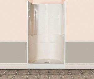 MAAX 103008-000-002-000 48SKD 48 x 35 AcrylX Alcove Center Drain Three-Piece Shower in White