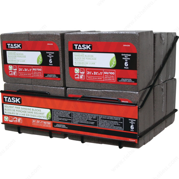 Task D45006 Display Material: Rack for 6pk Solvent-Free Sanding Blocks