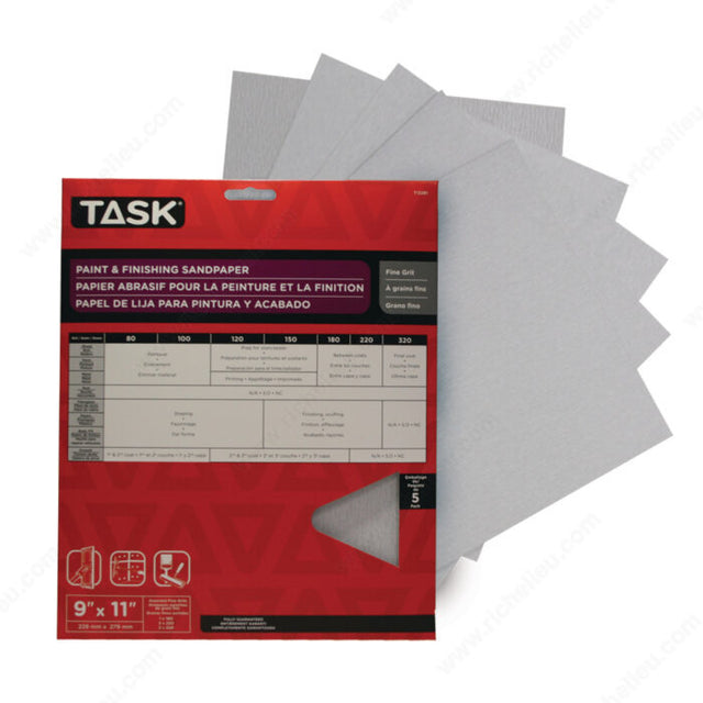 Task T13283 Paint & Finish Sandpaper, Coarse / Assorted
