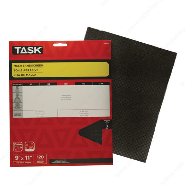 Task MS63103 Drywall Sandscreen Abrasive, 100, Fine, 3 5/16 in