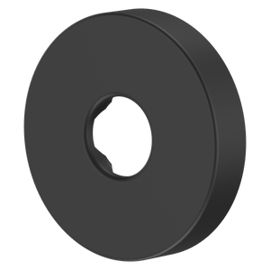 Modern Round Shower Arm Flange in Matte Black