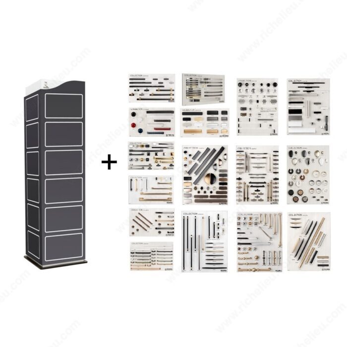 Richelieu DECOKITMIX3 Inspiration Board Collection - 1 4-Sided Tower with 16 Best-Selling Boards - DECOKITMIX3
