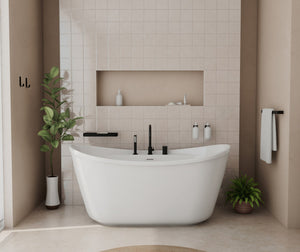MAAX 10045541-340 Keros Deckmounted Tub Faucet with Handshower in Matte Black