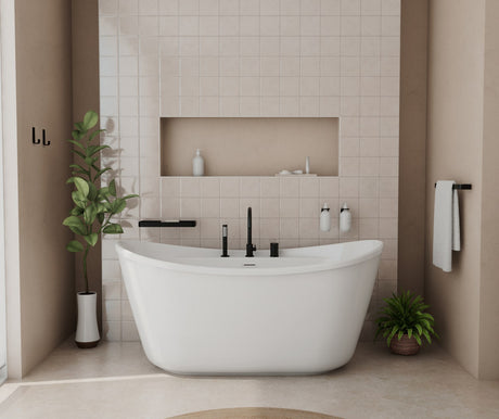 MAAX 10045541-340 Keros Deckmounted Tub Faucet with Handshower in Matte Black