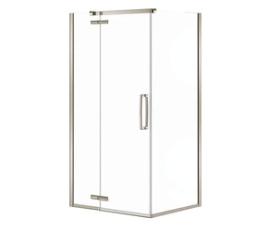 MAAX 133302-900-305-000 Link Curve Rectangular 42 x 34 x 75 in. 8mm Pivot Shower Door for Corner Installation with Clear glass in Brushed Nickel