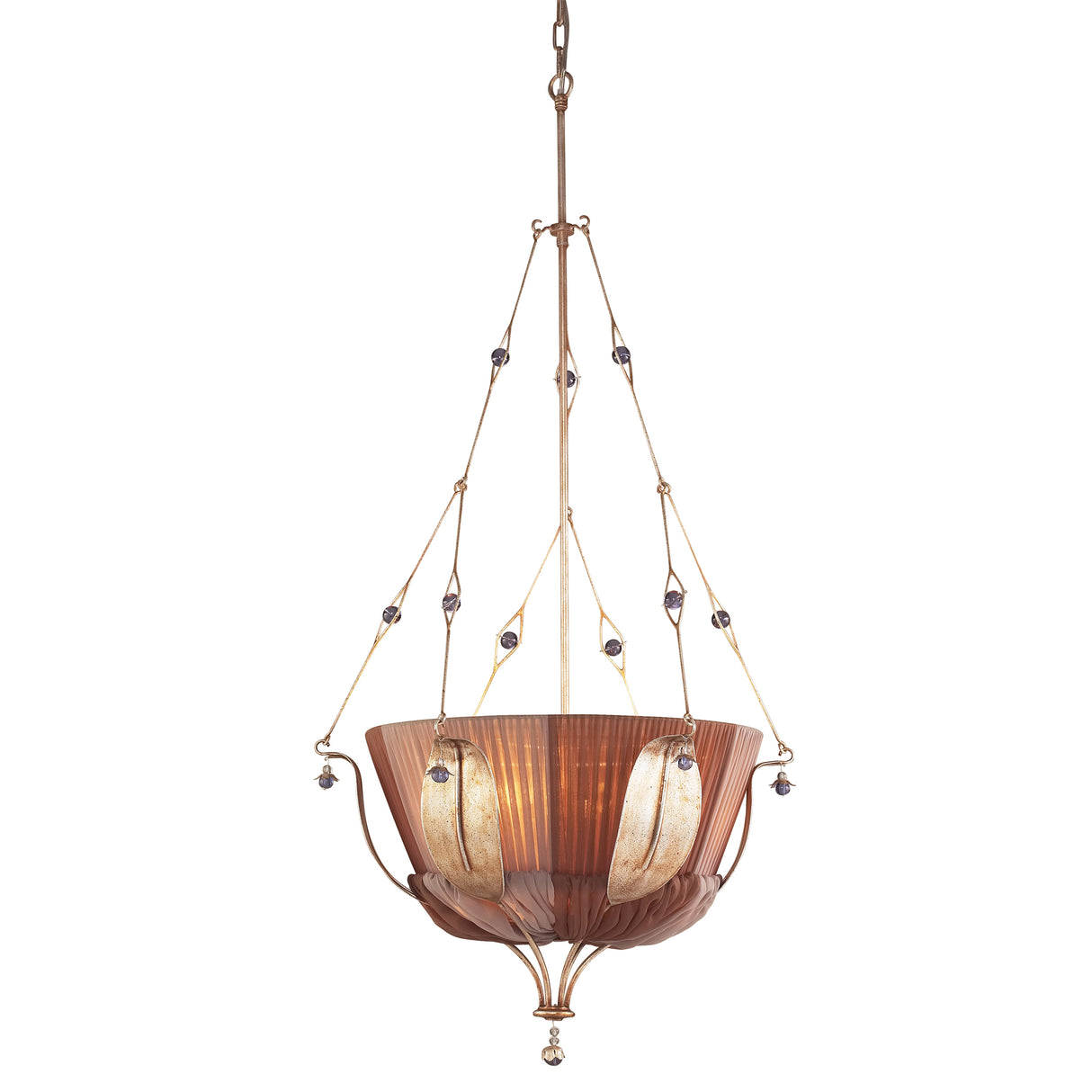 Elk 2704/3 OLIVISSA COLLECTION 3-LIGHT PENDANT in A BRONZED SILVER FINISH