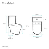 Lune Two-Piece Elongated Toilet Dual-Flush 1.1/1.6 gpf
