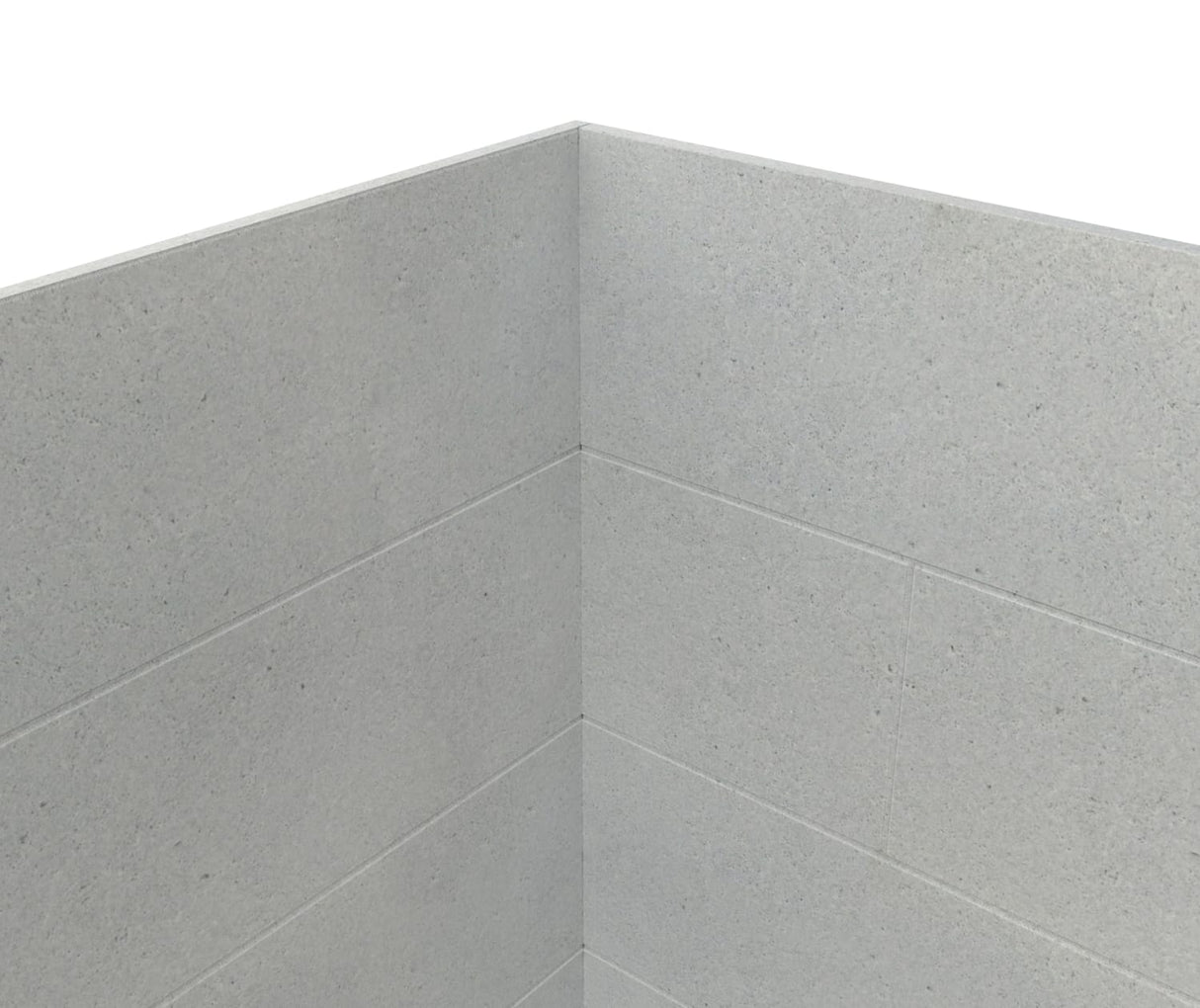 Swanstone MSMK72-3636 36 x 36 x 72 Swanstone Modern Subway Tile Glue up Bathtub and Shower Wall Kit in Ash Gray MSMK723636.203