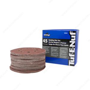 Tuf-E-Nuf 03545 45 PC Sanding Discs-Assorted Grits