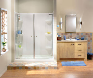 MAAX 105718-000-001-000 Rectangular Base 4236 3 in. Acrylic Alcove Shower Base with Center Drain in White