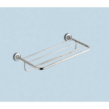 Polished Chrome Towel Shelf With Towel Bar