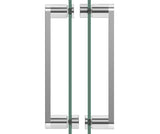 MAAX 136695-900-305-000 Revelation Round 56-59 x 56 ¾-59 ¼ in. 8mm Bypass Tub Door for Alcove Installation with Clear glass in Brushed Nickel