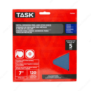 Task T13140 Alumina Zirconia Peel & Stick Sanding Discs, 60, Medium, 5 in