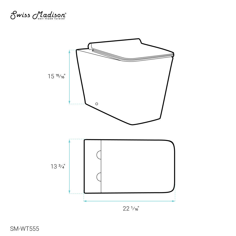 Concorde Back-to-Wall Square Toilet Bowl