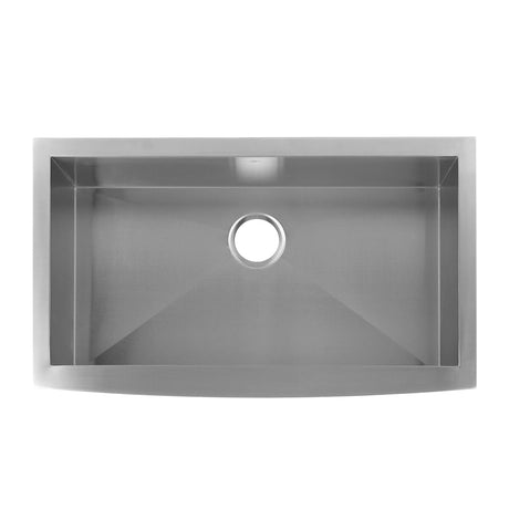 DAX Stainless Steel Farmhouse Top Mount Kitchen Sink, Brushed Stainless Steel DAX-SQ-3321