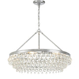 Calypso 6 Light Crystal Teardrop Polished Chrome Chandelier 275-CH