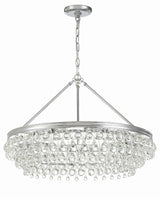 Calypso 6 Light Crystal Teardrop Polished Chrome Chandelier 275-CH