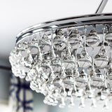 Calypso 6 Light Crystal Teardrop Polished Chrome Chandelier 275-CH